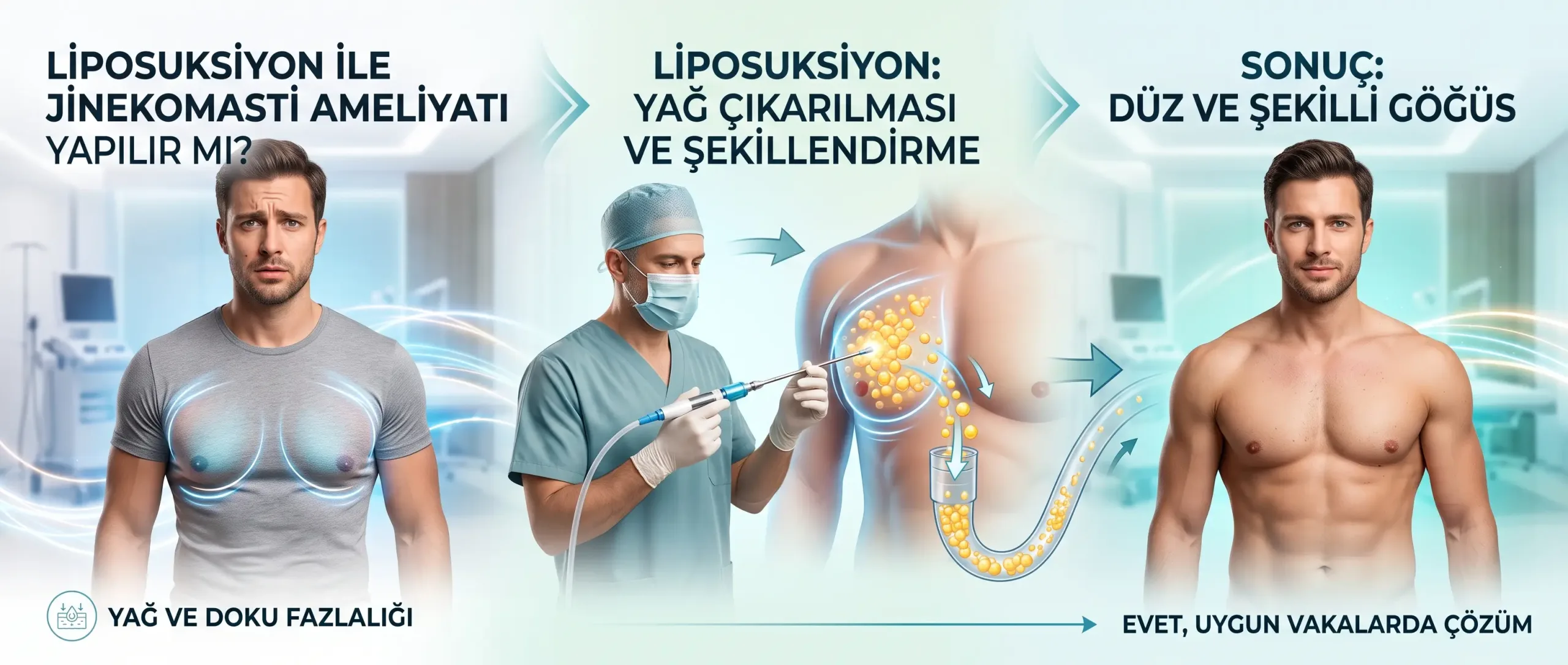Jinekomasti ameliyatı liposuction ile yapılabilir mi